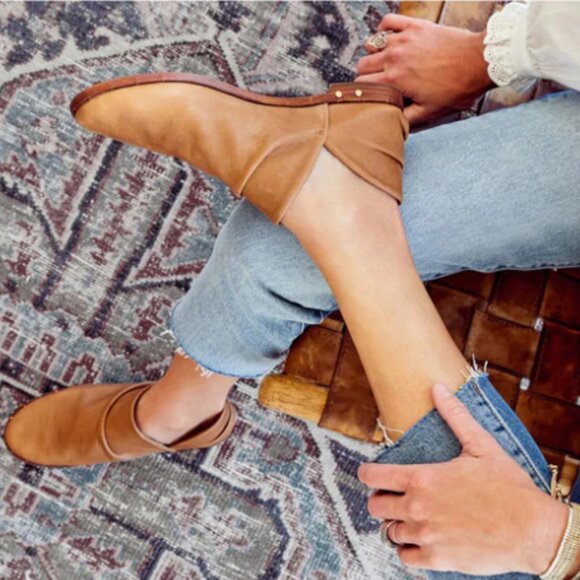 NEW BEEK Made In Mexico Leather Puffin Slip On Flats Saddle for women 825 10j5 - Picture 6 of 8